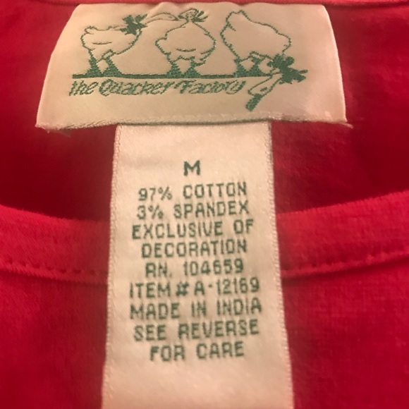 Quacker Factory PEACE top - Picture 3 of 4